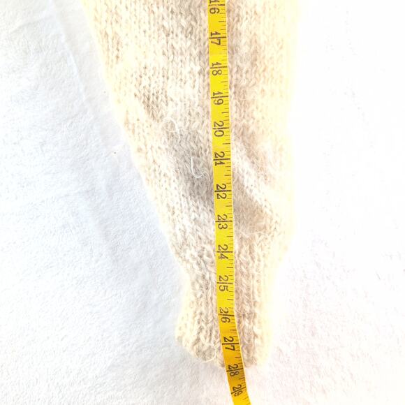 The Wool Factory Hand Knit Pure Wool Crewneck Sweater Adult Size Large - Picture 9 of 9